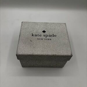 NIB Kate Spade Travel Jewelry Box Glitter Boxed Zipper Holder Box Black Gold